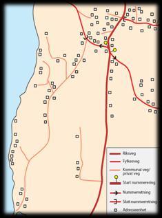 adresseenheter i sidevegen (gjerne mer enn 2-4 adresseenheter i spredtbygd område, mer enn 10-20 i tettbygd område) videre