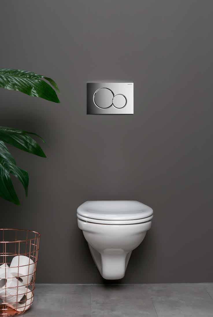 Mer plass - mindre renhold Vegghengte toaletter gjør renholdet lettere.