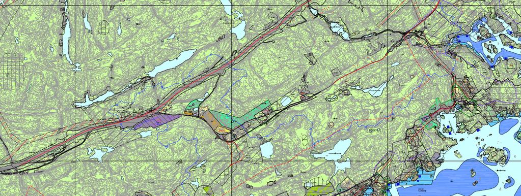 fremtidig fjernveg (rød linje) (Kilde: Bamble kommune) 3.