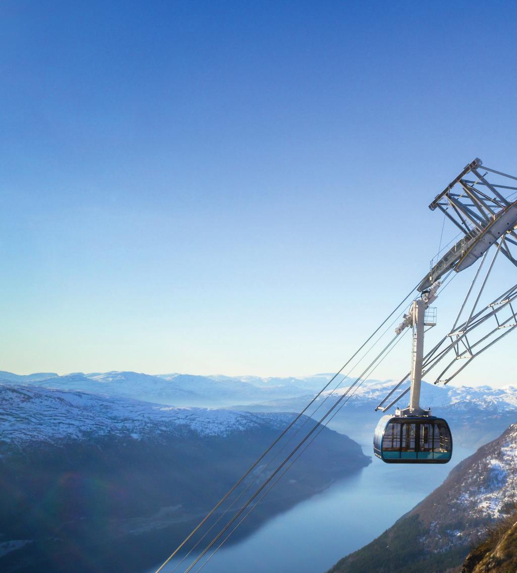 Ny pendelbane i Stryn kommune: LOEN SKYLIFT frå fjord til fjell 34 Våren 2017 opna Loen Skylift - eit av dei største og mest storslåtte reiselivsprosjekta i Norge.