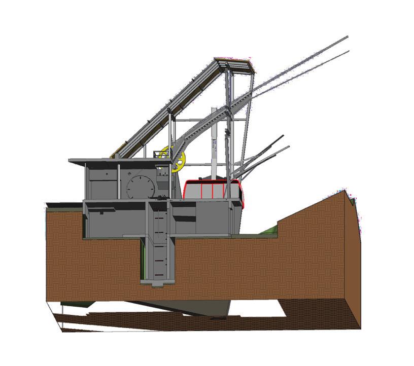 Kvar kabin kviler på eit kabelstrekk av to 'lastberande' wirar med Ø = 42 mm. Desse er spent fast i konstruksjonar i fjordstasjon og fjellstasjon.