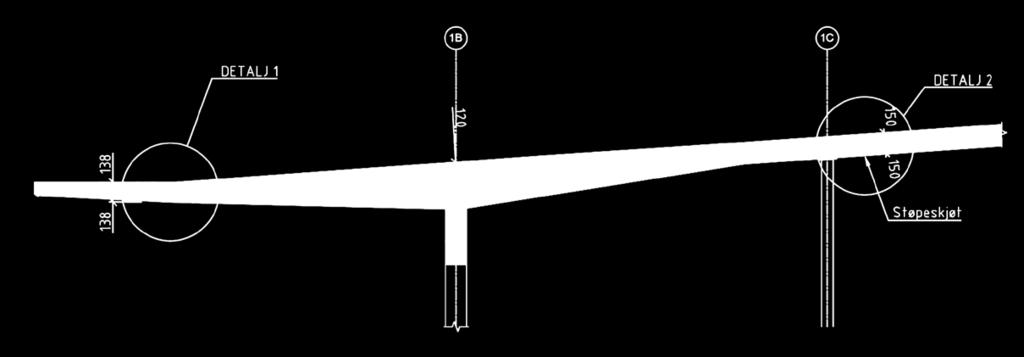 dårlige grunnforhold (maks 100 kn/m 2) er fundamenteringa utført med heil fundamentplate med ribber i overkant for å få full fordeling på alle punkt- og skivelaster.