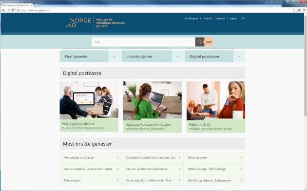 Finn statlige og kommunale tjenester på www.norge.