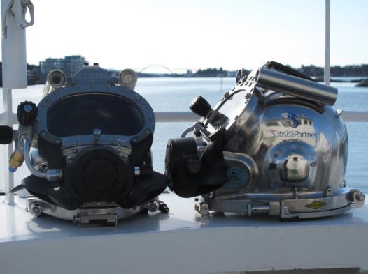 A1 Dykkerutstyr Dykker hjelm Kirby Morgan 77 SubseaPartner bruker dykkerhjelmen KM77REX.