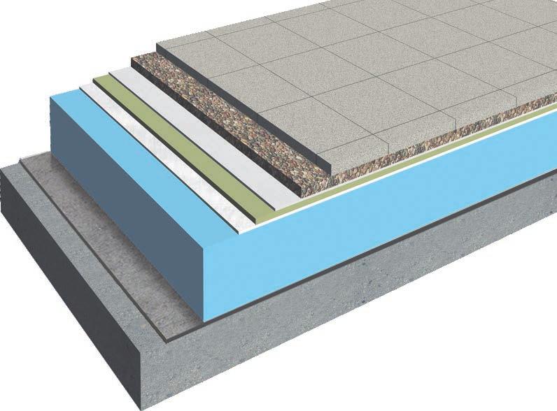 av vasket singel, betongheller, tremmer el.lignende. Grønne tak Sarnafil-T er svært velegnet til anvendelse på grønne tak.