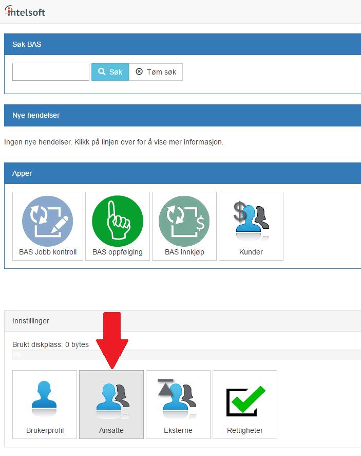 BAS ONLINE KAPITTEL 3: Hvordan legge til en ansatt På startskjermen, under "Apper" er det en