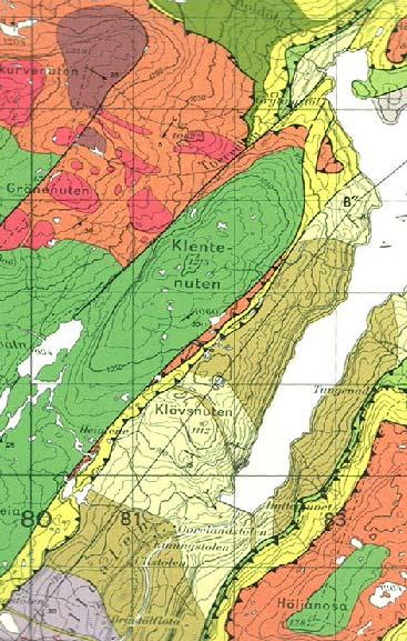 Det geologiske kartet over Valldalen synte at damområdet og begge dei planlagde steinuttaka låg i eit område av omvandla sandsten Ved å