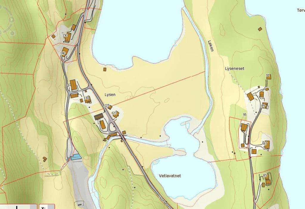 Forekomst av fisk og habitatforhold er arealmessig lite forekommende som i de fleste elver. Samlet areal for anadrom strekning i Lyselva ble beregnet til 2538 m 2 (alle 4 soner jfr. Fig. 4).