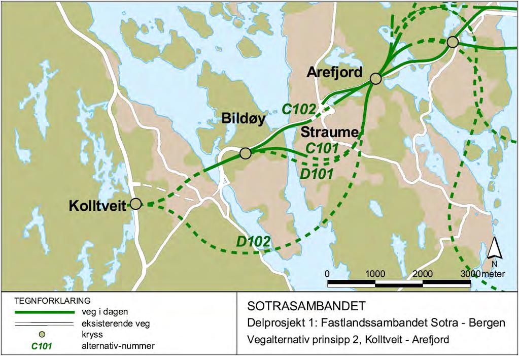 Prinsippet vil auke vegkapasiteten, men og legge til rette for kollektivprioritering der kollektivtransporten skal sikrast god framkomst og god regularitet.