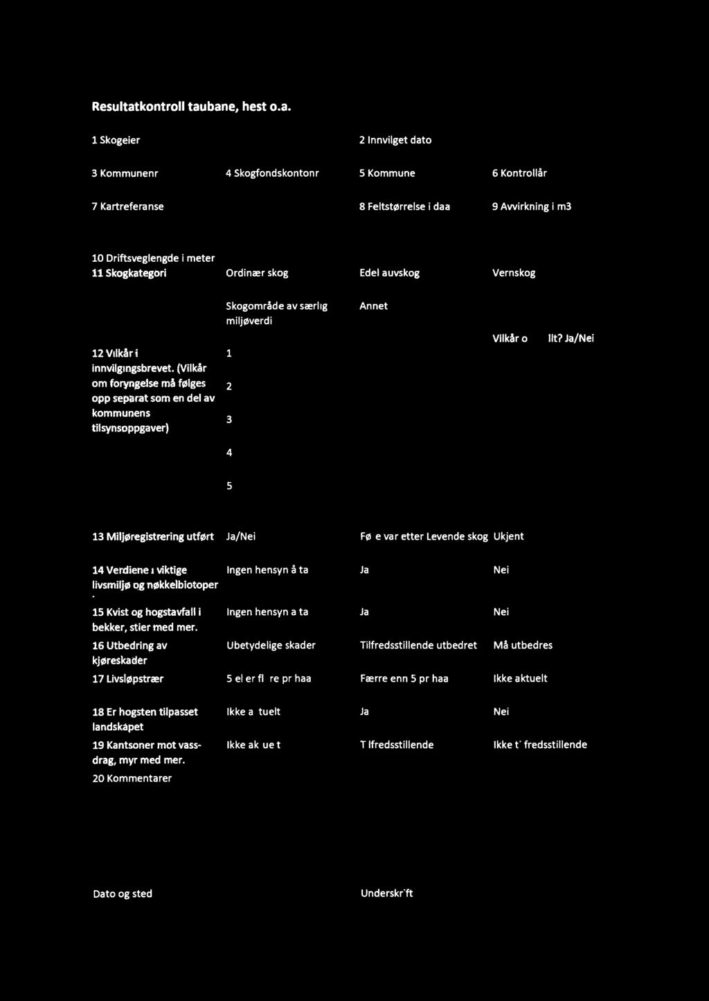 Ukjent 14 Verdiene i viktige Ingen hensyn å ta livsmiljø og nøkkelbiotoper Ja Nei 15 Kvist og