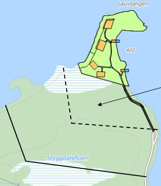 Innspill til utviding av område avsatt til fritidsbebyggelse sør for Lauvtangen hyttefelt. Figur 7.