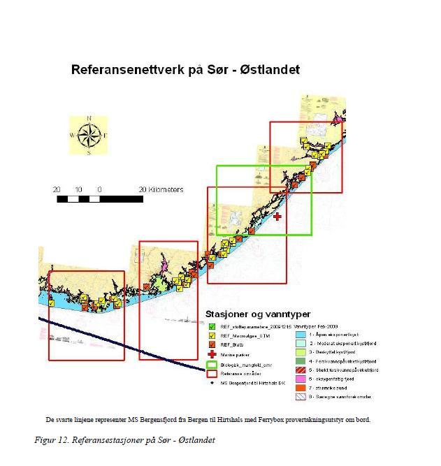 Basisovervåking i kystvann Forslag for stasjonsnett for basisovervåking i kystvann Ulike