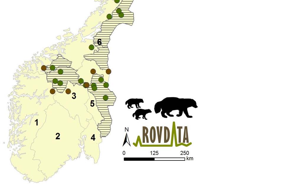 forhold til yngleområdene for jerv vedtatt av de regionale