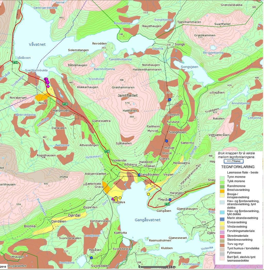 Hydrogeologiske forundersøkelser Feltbefaring Georadarmålinger Sonderboringer