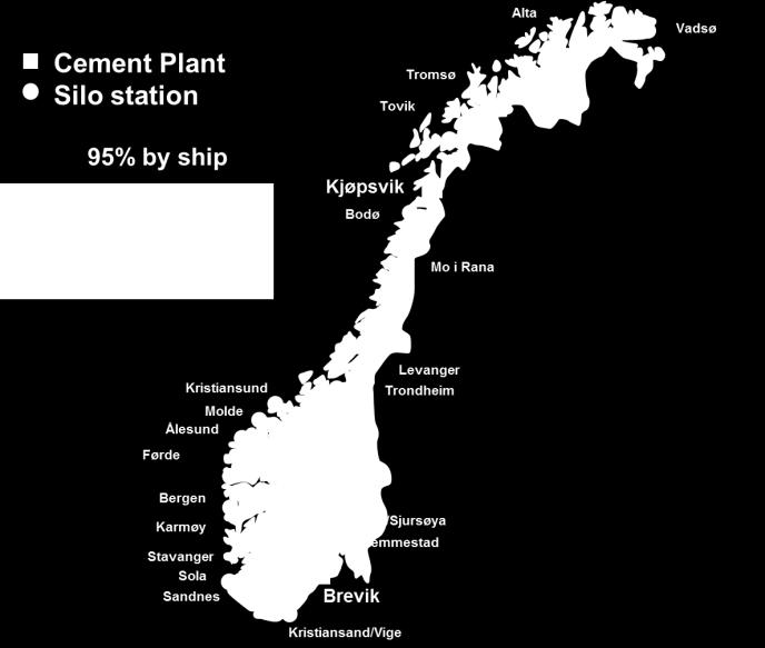 Norge Norcem: Tradisjonell landbasert