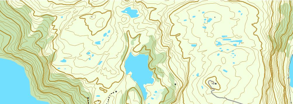 Dyreknolten Sørlidale 465 74 net Risebotnen Blokkhuset Medfjellet 311 466 Holetjørna 602 402 73 Risestølen Vatnestølen 723 378 Stølsvatnet Brossviksåta e Naturfaglige registreringer av