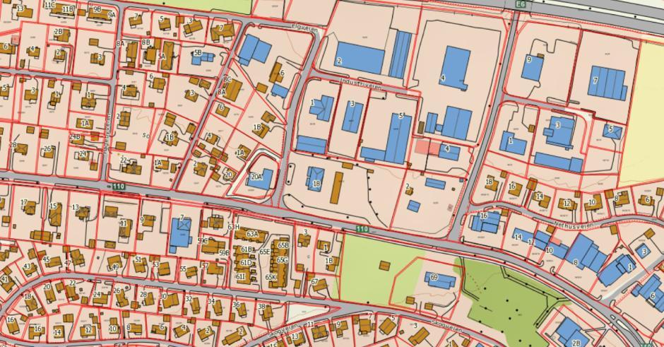 tilknytning til Karlshus sentrum Kartskisse - beliggenhet