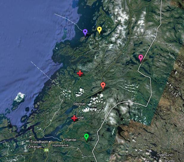 Nord-Trøndelag, et langstrakt fylke Namsos Leka: 2 t 50 min Namsos Limingen: 2