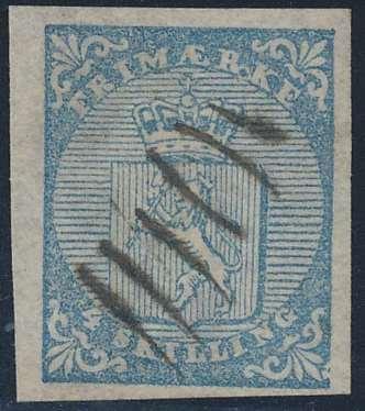 inntakt lakksegl, Kun 3 kjente brev til Sverige med blå stempel type 1.