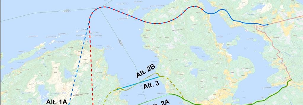 ENKEL RISIKO OG SÅRBARHETSANALYSE 7 (12) Figur 1: Alternativer som er blitt utredet 2.