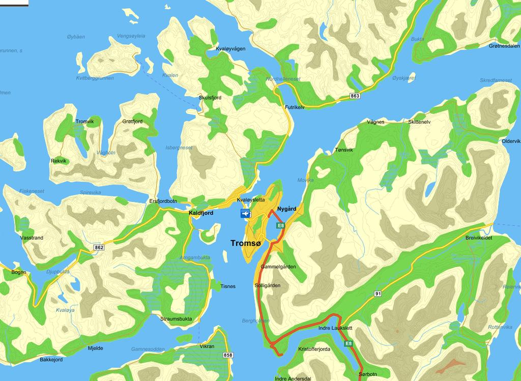 Grunnvannsundersøkelser i Kvaløyvågen-Tronjord-Risvik 6 På grunnlag av antatt innbyggere og type abonnenter kan maksimalt døgnforbruk for hele forsyningsområdet stipuleres til 1,3 l/s.