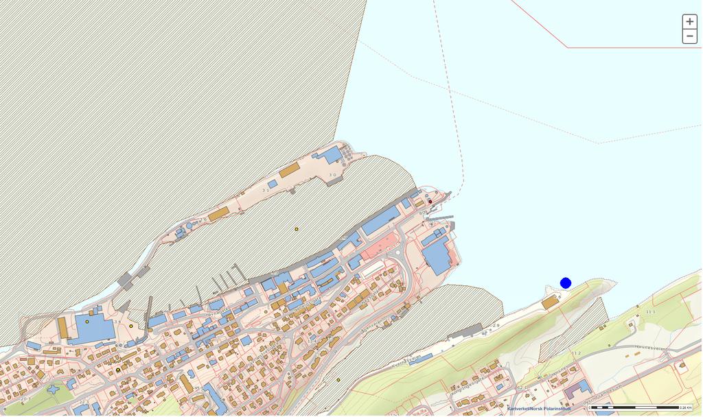 8 av 8 Figur 3: Oversikt over registrerte rødlistede arter (rød sirkel), registering av sjøfugl (blå sirkel) og beite og overvintringsområdet for sjøfugl (skravert). Kilde: Miljøstatus.no 4.