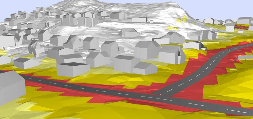 4 METODE 4.1 UTENDØRS STØY Utendørs lydutbredelse er beregnet etter Nordisk beregningsmetode for veitrafikkstøy. med Cadna/A versjon 4.4. En beregningsmodell med geometri fra digitalt kartverk er konstruert.