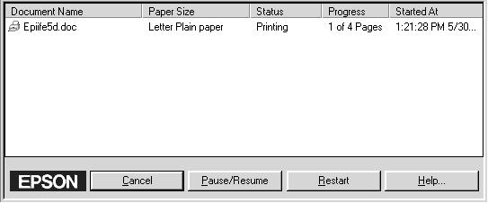 Proof Sign-off: TRBLE.FM R Bruke EPSON Spool Manager EPSON Spool Manager ligner Windows utskriftsbehandler.