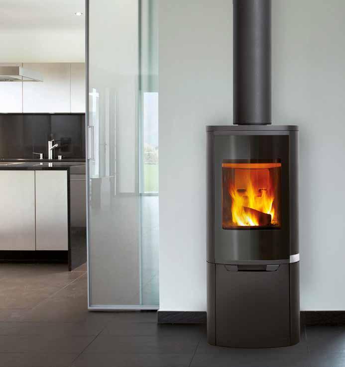 VED- OG PEISOVNER Opus Ignis Opus Ignis har et stilfull design med innsyn til flammene fra tre sider.