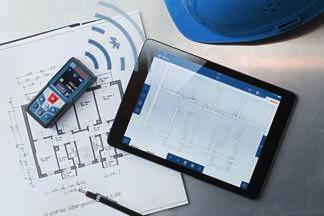 51680383 Laseravstandsmåler GLM 100 C Bluetooth! Overfør måleresultater direkte digitalt 0,05-100 m, +/- 1,5 mm nøyaktighet. Integrert 360 grader hellingsmåler.