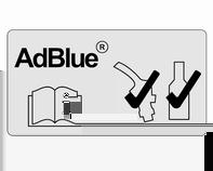 Etterfylling AdBlue Merk Bruk bare AdBlue som samsvarer med europeiske standarder DIN 70 070 og ISO 22241-1. Ikke bruk tilsetningsstoffer. AdBlue må ikke tynnes ut.