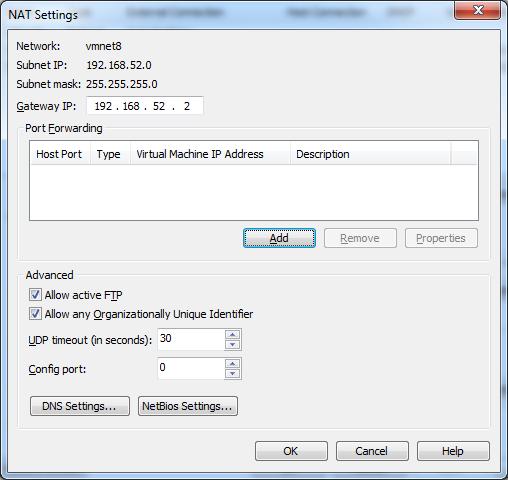 NAT-nettet DNS Settings» IP-adresse til DNS-tjenere» Disse blir delt ut av DHCP