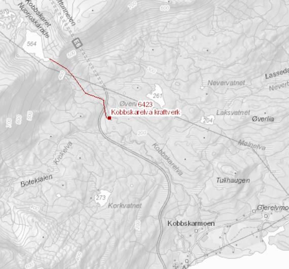 4. Blåmann kraftverk - Veiski Vannkraft AS Blåmann kraftverk vil utnytte et fall på 200 m i Blåmannelva fra inntaket på 879 moh. til kraftstasjonen på 679 moh.