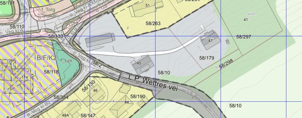 2.2 Endret veigeometri Utover bredden, ønskes også noen endringer ifht gjeldende geometri/ planløsning: 2.2.1 Fortau i Larsbakken, inkluderer endring av plan for Vettre torg.