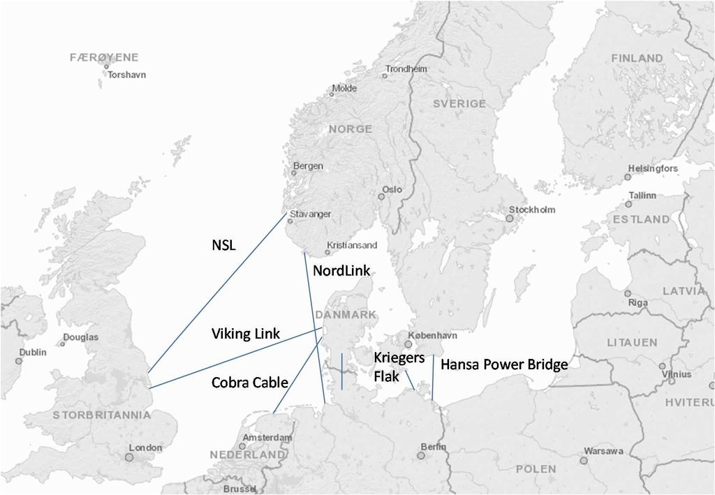 Det er antatt at forbindelsene mellom Danmark og Tyskland kan benyttes fullt ut fra 2025, når bygging av nytt nett internt i Tyskland er på plass.