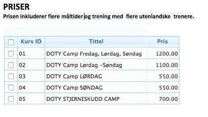 PÅMELDING Vi anbefaler fredagen for utøvere som er vant med å trene mye. Nybegynnere bør ta lørdag og søndag: Nybegynnere eller Stjerneskuddbarn bør ta Stjerneskudd campen.