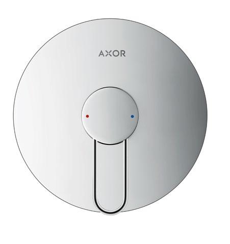 AXOR Uno DUSJ 22 Hvert eneste produkt er et uttrykk for presisjon. Den sjenerøse AXOR hodedusjen er for første gang kombinert med og avstemt til AXOR termostaten og hånddusjen.