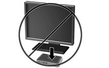 Ikke plasser en skjerm eller andre objekter oppå den tynneklienten. Ikke monter en tynnklient mellom veggen og en skjerm.