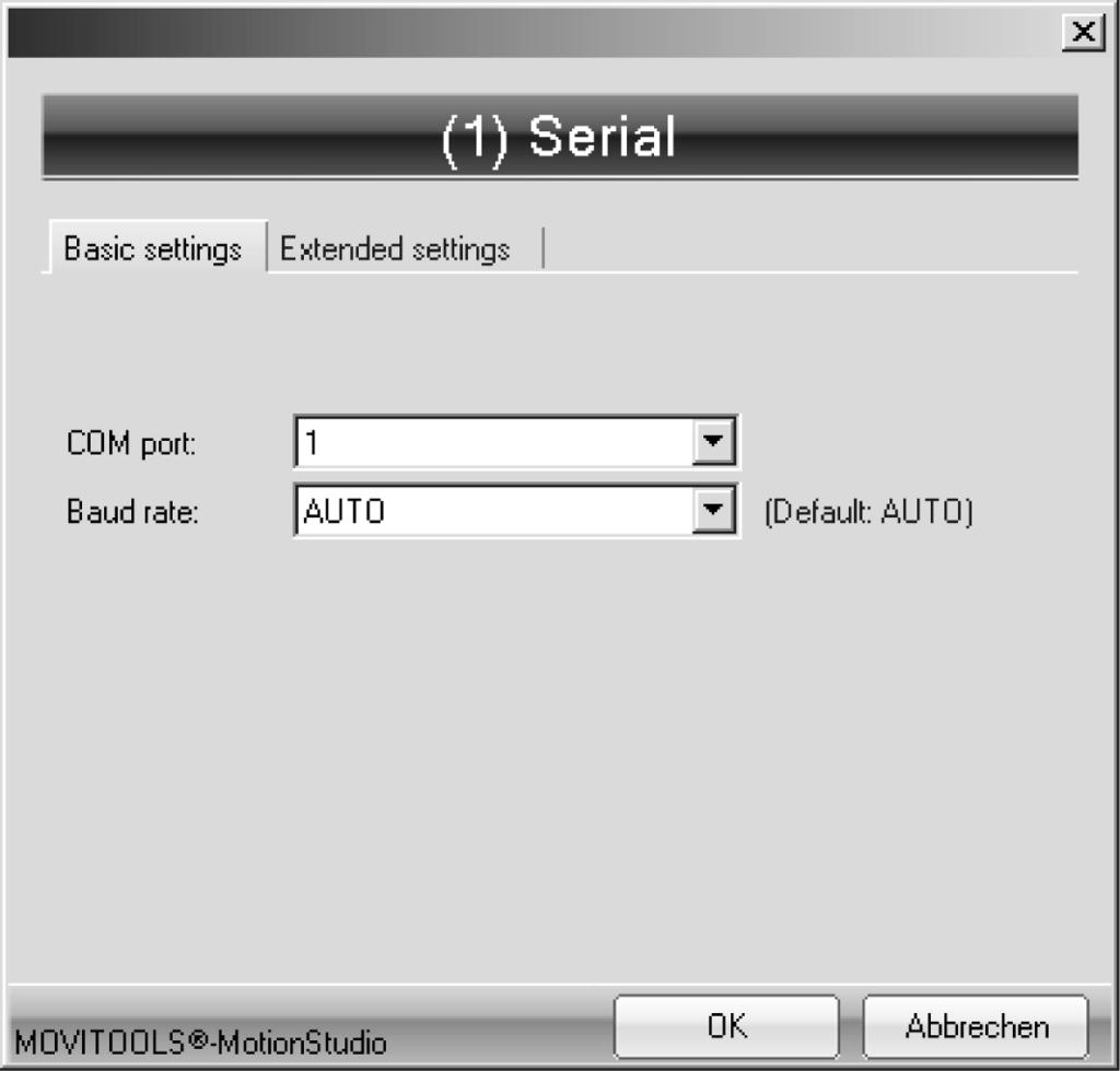 Idriftsettelse Parametrisering med PC/laptop 6 3. Klikk på knappen [3]. ð Innstillingene for kommunikasjonstype "Seriell" vises. 9,6 kb 18484090635 4.