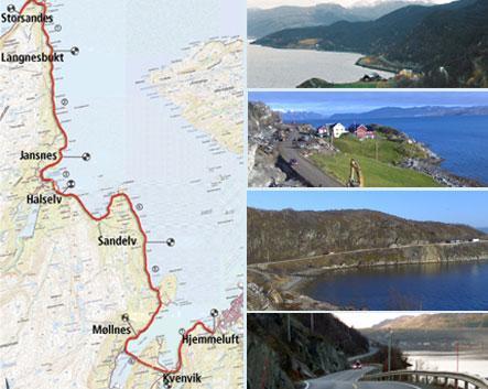 Eneste veg mellom Troms og Finnmark 48,8 km med svært dårlig standard Inndelt i 7