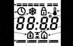DEVIreg 535 2 Innstillinger Displayet på termostaten bruker tydelige visuelle symboler til å vise