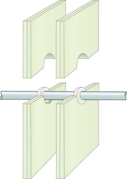 detaljtegning Brannmotstanden begrenses til den PLASTRØR PVC/VP BRANNMOTSTAND EI 120 VENTILASJONSKANALER BRANNMOTSTAND EI 60 matte, begrenses