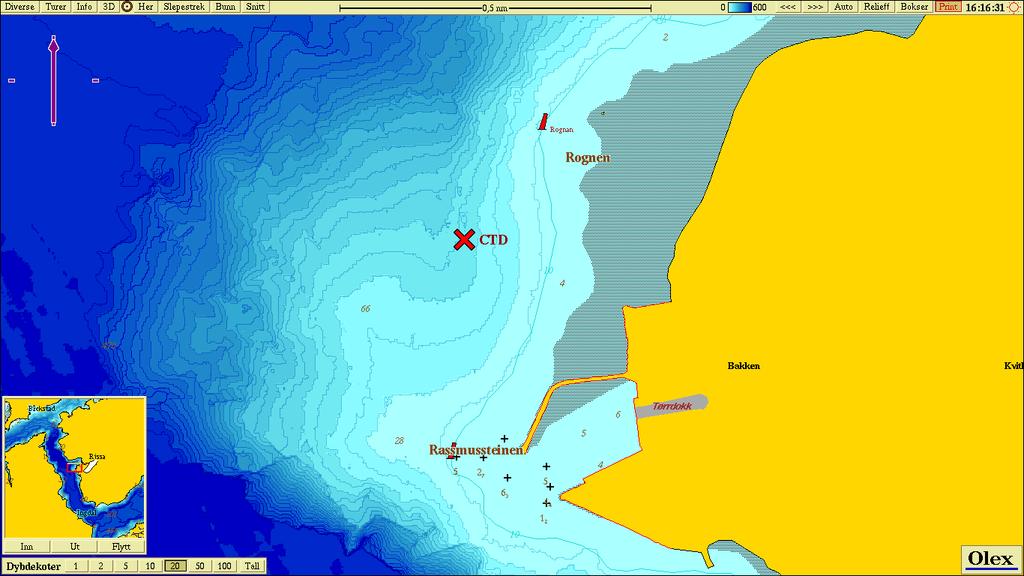 Materiale og metode Det ble utført målinger av saltholdighet, temperatur og oksygen ved inntakspunktet til VikingBase Havbruk (Tabell 2, Figur 1) den 21.02.2017.