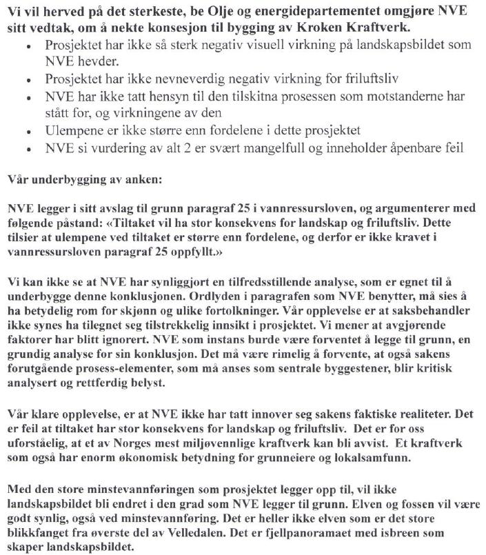 Side 2 Velle grunneigarlag ettersendte e-post med vedlegg den 23.10.2014.