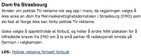 oktober 2009 2 > Problem: Politisk tv- reklame Løsning: NRK-plakaten Opprinnelige argumenter for allmennkringkasting Teknisk argument: Frekvensknapphet.