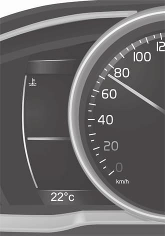 Trippteller Tripptellerens display vises i kombiinstrumentet. Hvis bilen kjøres ved lavere hastighet enn ca. 7 km/t (ca. 4 mph), tennes informasjonssymbolet.