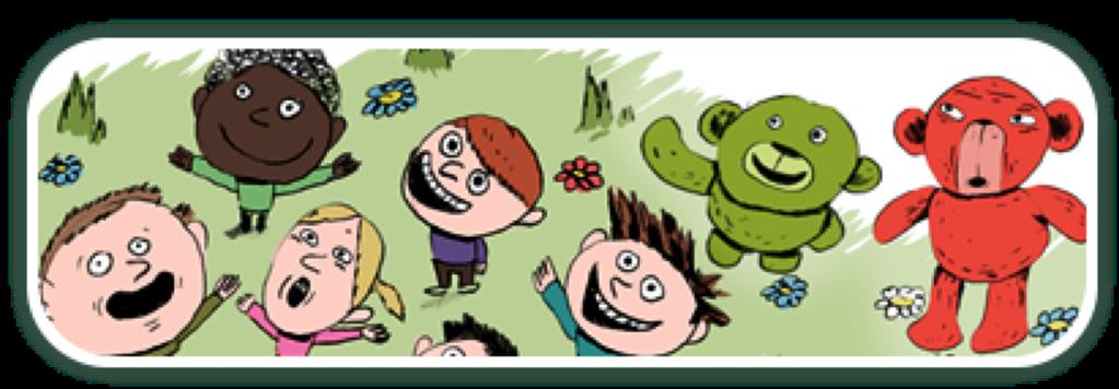 Oktober: Grønne tanker-glade barn. Denne måneden skal barna bli kjent med tenkebamsene Grønn og Rød.