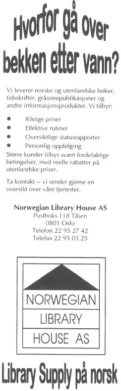 SIDE 38 BIBLIOTEKAREN 3/97 Larvik kommune Bibliotekar Ved Larvik bibliotek er det ledig et 100% vikariat som bibliotekar, foreløpig for ett år.