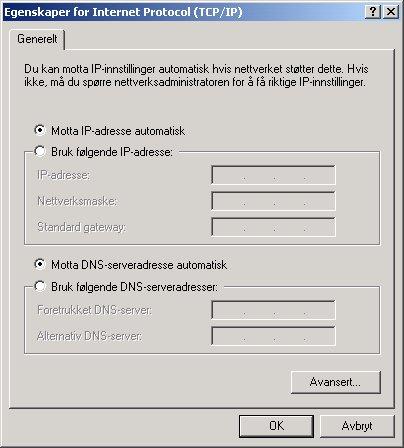 Velg Internet Protocol (TCP/IP) og klikk på Egenskaper. 5.