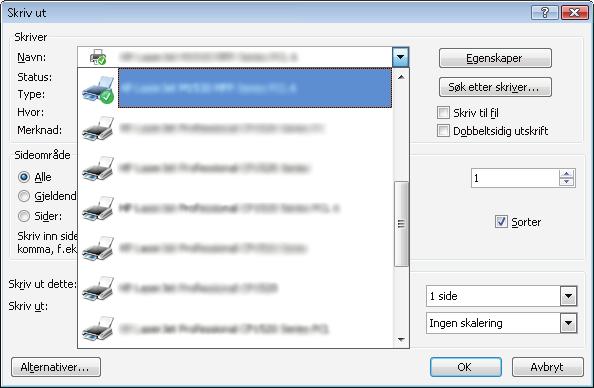 Utskriftsoppgaver (Windows) Slik skriver du ut (Windows) Prosedyren nedenfor beskriver den grunnleggende utskriftsprosessen for Windows. 1. Velg alternativet Skriv ut ved hjelp av programmet. 2.